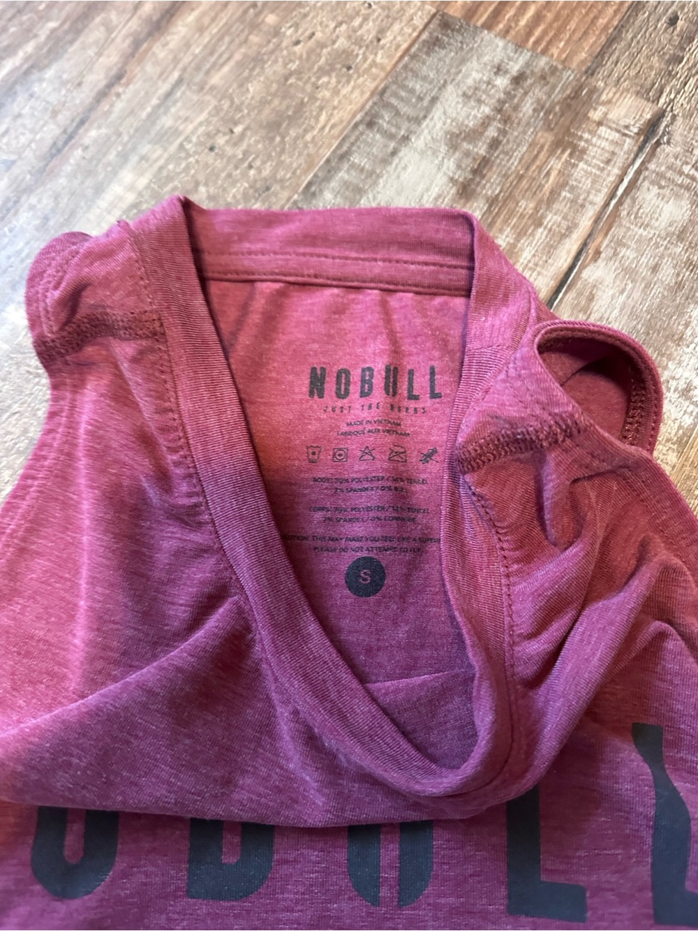 NOBULL Women's Muscle Tank - Deep Berry with Black Logo - Picture 2 of 2